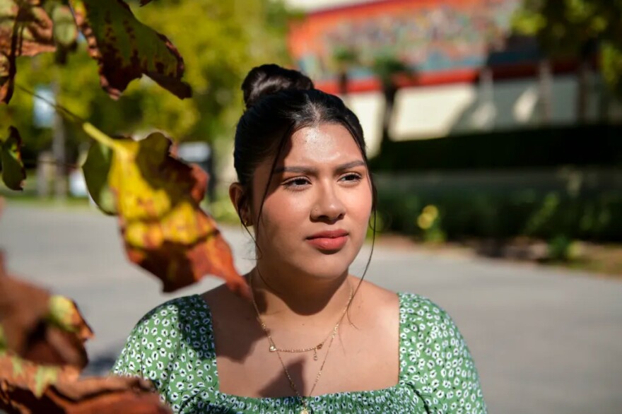 Ashley Chetla, who is majoring in sociology and minoring in psychology, at Cal State Los Angeles on Oct. 25, 2022.