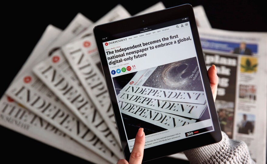 British newspaper the <em>Independent</em> announced it will move to a digital-only format later this month.