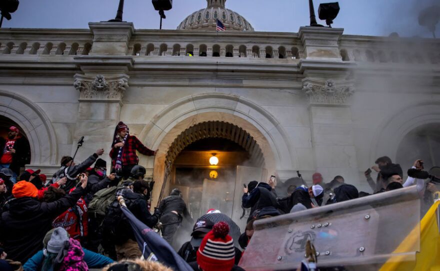 Supporters of former president Donald Trump clashed with police and security forces in an attempt to storm the U.S. Capitol on Jan. 6, 2021.