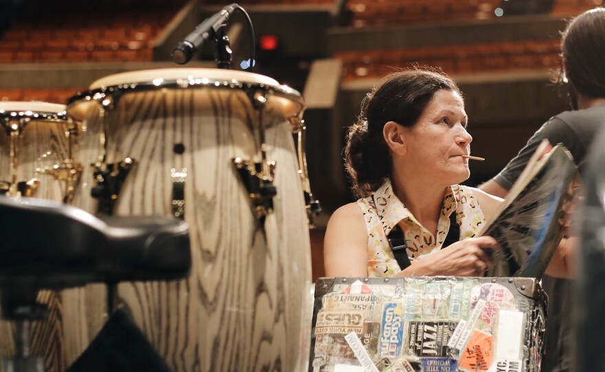 Carmen LaBoy plays baritone saxophone and is a music educator.