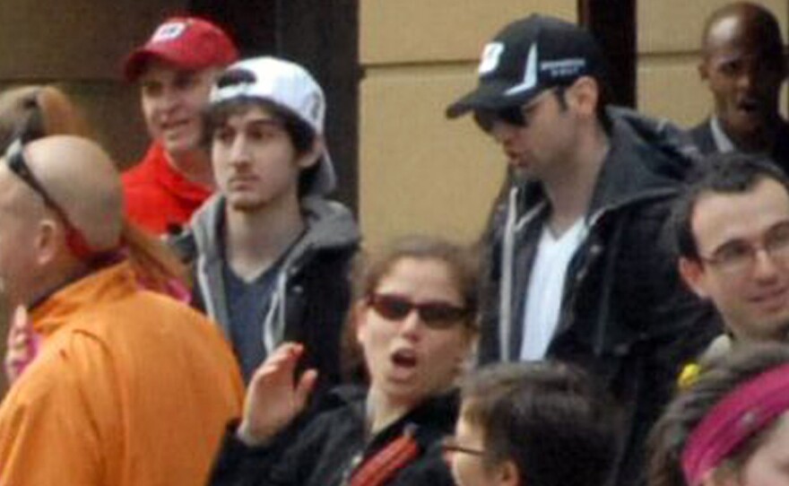 Tamerlan Tsarnaev, 26, center right in black hat, and his brother, Dzhokhar A. Tsarnaev, 19, were responsible for the 2013 bombings at the Boston Marathon, which killed three people and injured more than 260.