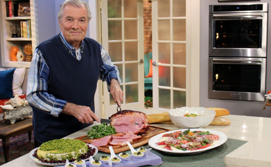 Chef Jacques Pépin carves a grand smoked ham glazed with maple syrup. JACQUES PÉPIN: HEART & SOUL highlights Pépin's 60 years in the kitchen, from his apprenticeship as a 13-year-old cooking in some of Paris' most revered establishments to his 10 years as director of research at Howard Johnson's.