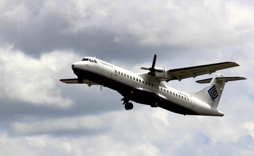 An Trigana Air ATR-42 similar to the one missing in Indonesia's easternmost Papua province.