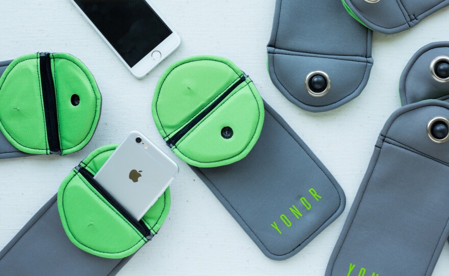 Yondr created a locking pouch for people to hold their phones in during performances.