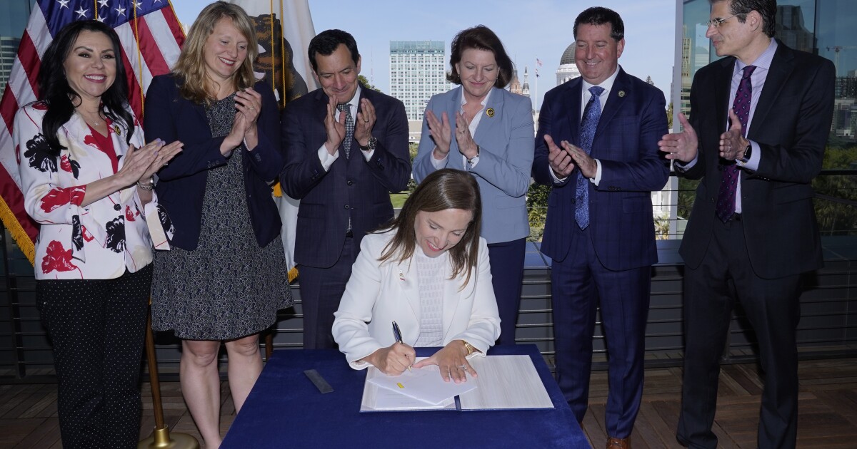 A California first: woman signs bill into state law A California first: woman signs bill into state law