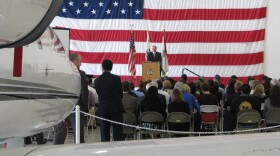 Supervisor Bill Horn delivers his "State of North County" address at Palomar Airport, March 2013