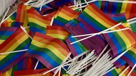 These are some of the more than 3,000 rainbow flags donated to Moxxie Childs that he hopes to start sharing with other Temecula Valley schools, Temecula, Calif., on Sept. 14, 2023.