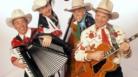 Members of the band, or rather the harmonizing cowboy quartet, Riders in the Sky. Their song "The Last Christmas Medley is featured in our These Days show on unusual holiday music. 