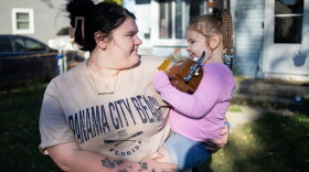 Jayeleauna Lewis and her 3-year-old daughter are from Indiana. When Lewis learned that her state does not replace stolen benefits, she recalled a SNAP worker recommending she go to food pantries for the rest of the month.