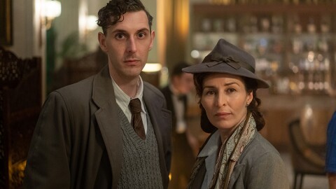 Blake Harrison and Helen Baxendale star in "Agatha And The Midnight Murders."