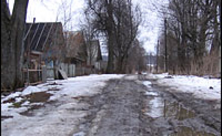In the village of Lopatino, about 150 miles northeast of Moscow, all but two of the houses are empty.
