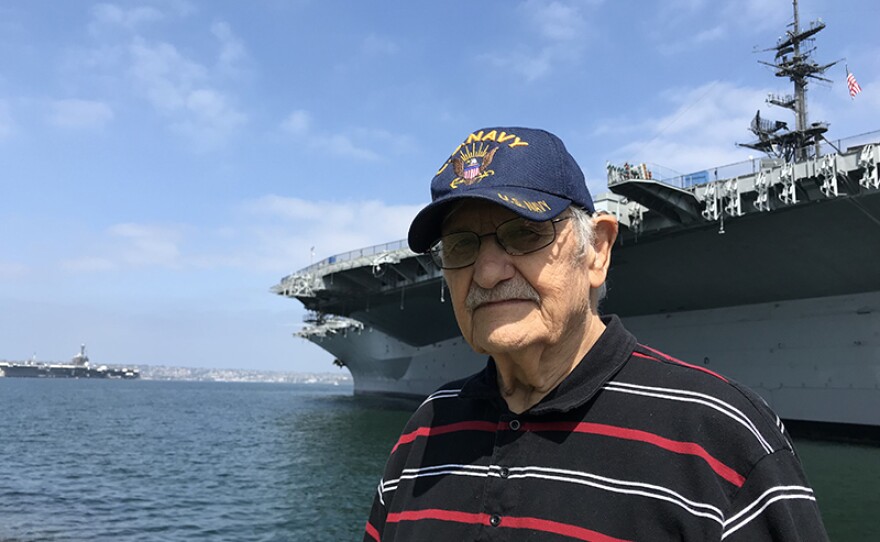 Born in Monterey, California, Tony Ybarra (pictured) was a gunnersmate in the U.S. Naval Reserves when the Korean War started. He enlisted in the U.S. Navy in October 1950 and was informed that his unit would soon be activated and sent to Korea.