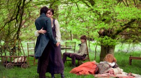 Abbie Cornish, Ben Wishaw, and supporting cast of Jane Campion's new film "Bright Star."