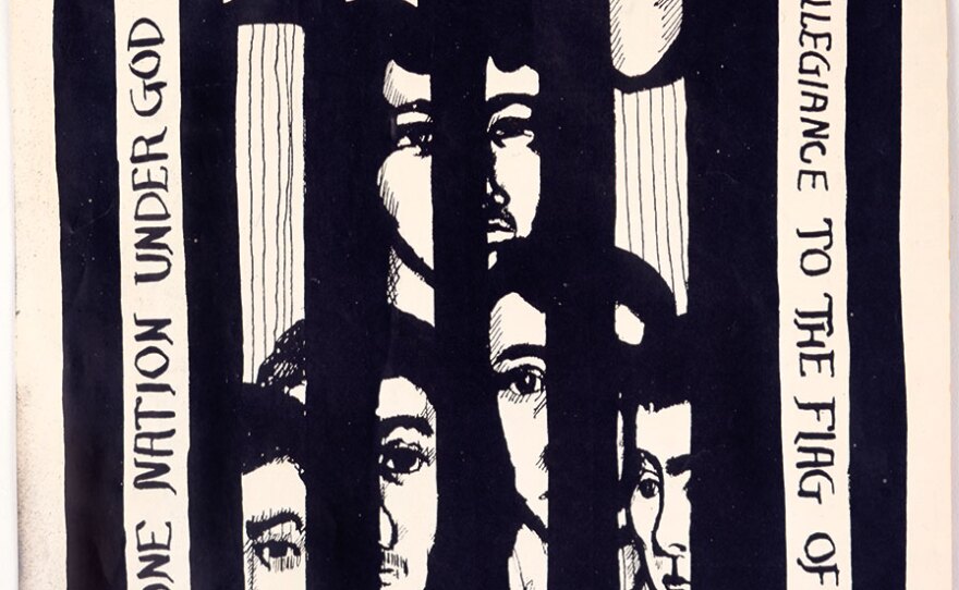 Yolanda López's "Free Los Siete," (1969), printed in ¡Basta Ya!