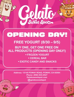 Grand Opening - Gelato Sweet Spot, An Experiential Self-Serve Frozen Yogurt, Cereal Bar and Candy Shop
