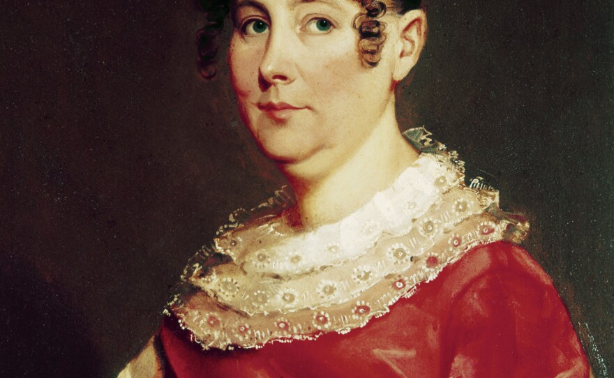 This portrait of Lucy Payne Washington Todd is attributed to Matthew Harris Jouett. Payne was the sister of first lady Dolley Payne Madison.