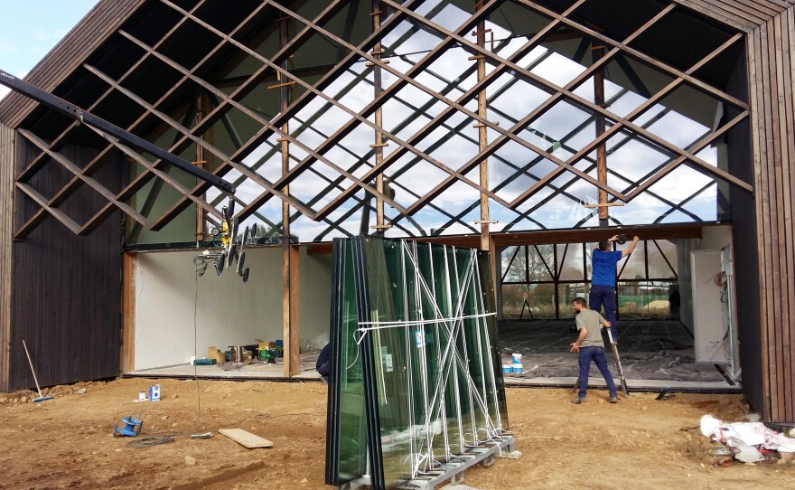 Construction is underway on the arts complex on the outskirts of Cerezales del Condado, paid for by the late Antonino Ferandez. He made his fortune in Mexico but donated much of it to his Spanish hometown for projects like this.