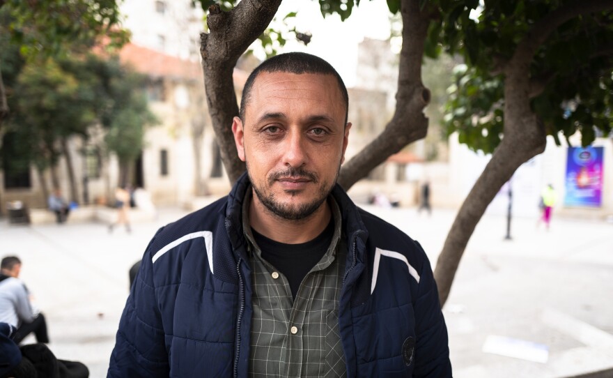 Muattaz Qatanani, 41, used to build bomb shelters in Israel. Israel has blocked him and more than 100,000 Palestinian laborers from working in Israel, which is helping to drive down the West Bank's economy.