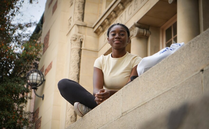 Theater major Nia Otchere-Sarfo at the University of Southern California in an undated photo.