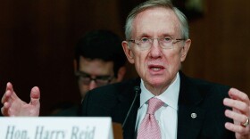 Senate Majority Leader Harry Reid testifies during a Senate Judiciary Committee hearing on Capitol Hill on October 14, 2009. 