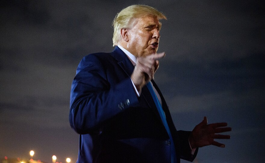 President Trump vociferously denied a report by The Atlantic that he has privately denigrated people who serve in the U.S. military.