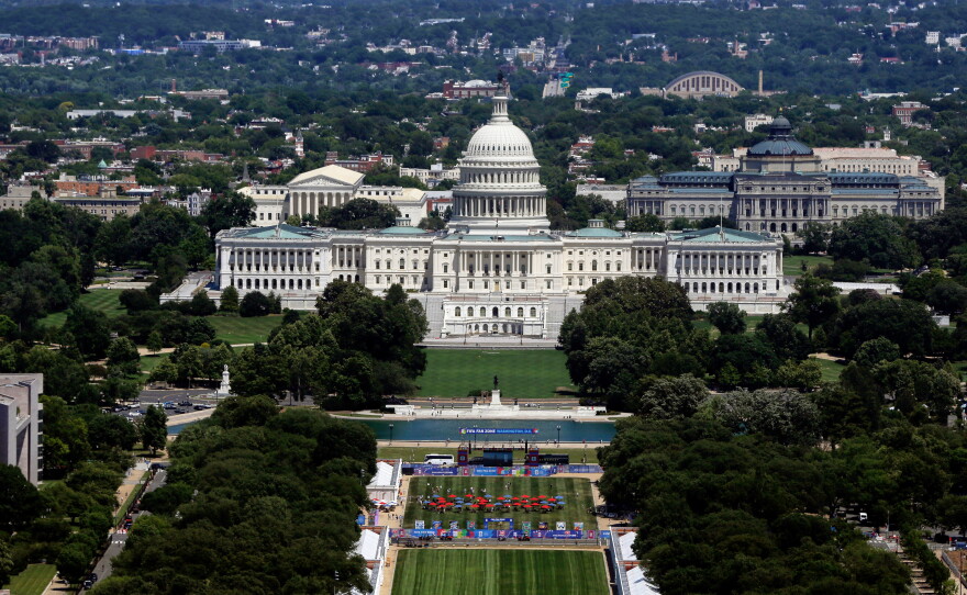 The U.S. Capitol and National Mall is seen on June 13, 2026.