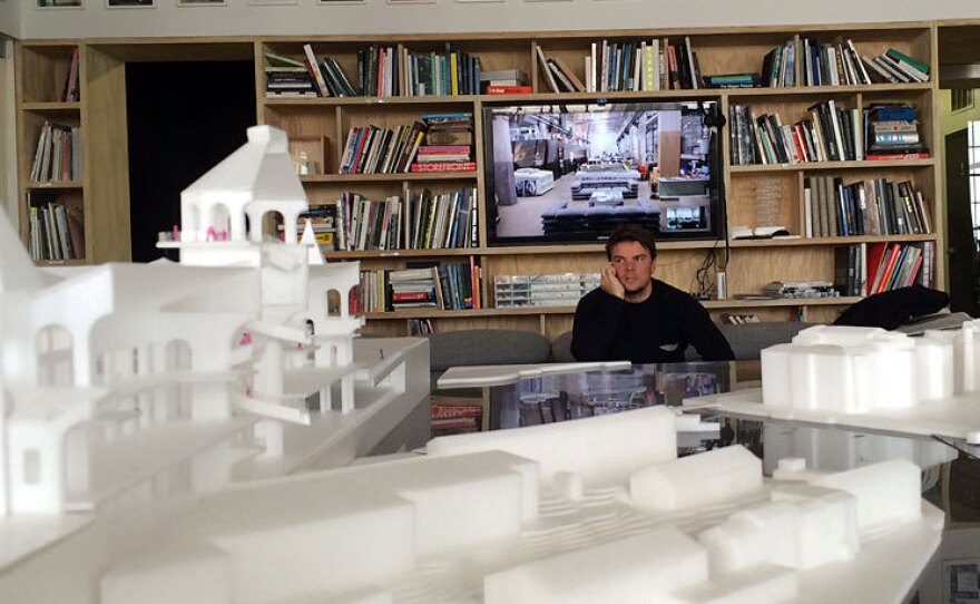 Bjarke Ingels' office in New York City is filled with plastic models of projects he's working on.