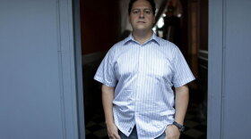Sebastian Marroquin, son of Colombia's late drug lord Pablo Escobar, poses for a photo in Buenos Aires, Argentina, where he has lived since fleeing Colombia in 1994. Until recently, he led a low-profile existence. Now, he is giving up anonymity and asking forgiveness for his father's reign of terror in a new documentary, <em>Sins of My Father.</em>