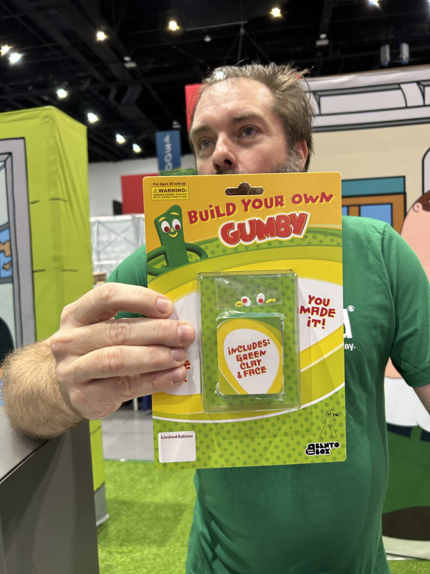 Todd Masters of toddland holds the Comic-Con exclusive Make Your Own Gumby on July 22, 2026.