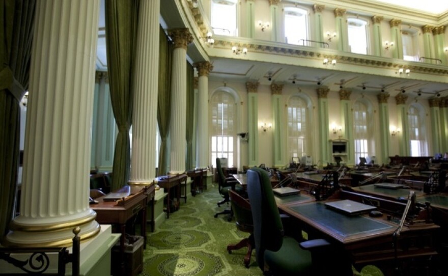 The California Assembly chamber interior.