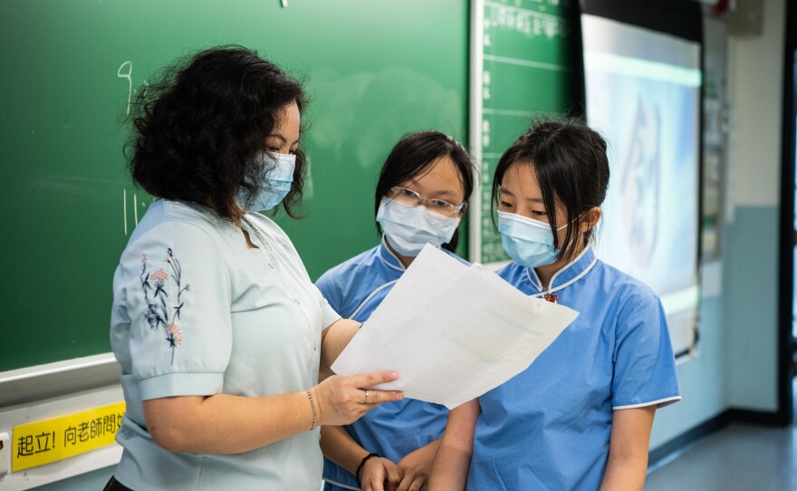 When schools reopened, everyone inside had to wear a mask.