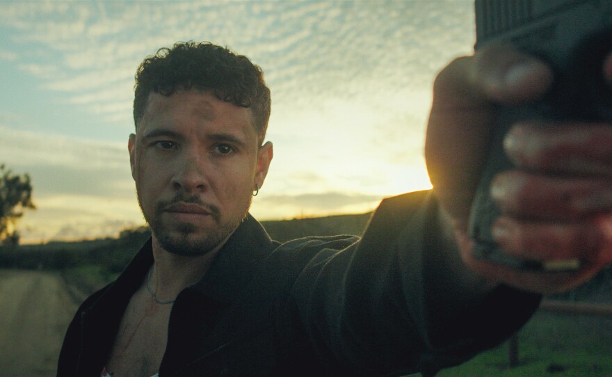 Actor/writer Daniel Figueroa in the Kickstarter video for his film "The Last Favor." (2026)