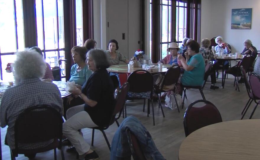 Seniors find relief from the summer heat at the Salvation Army in Serra Mesa on Wednesday, July 10, 2024.