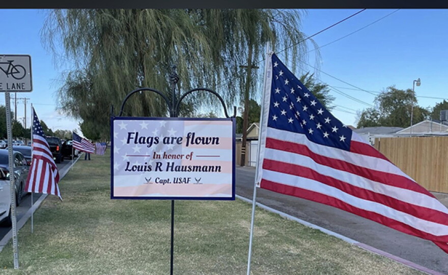 Flags flown in honor of Luis R. Hausmann