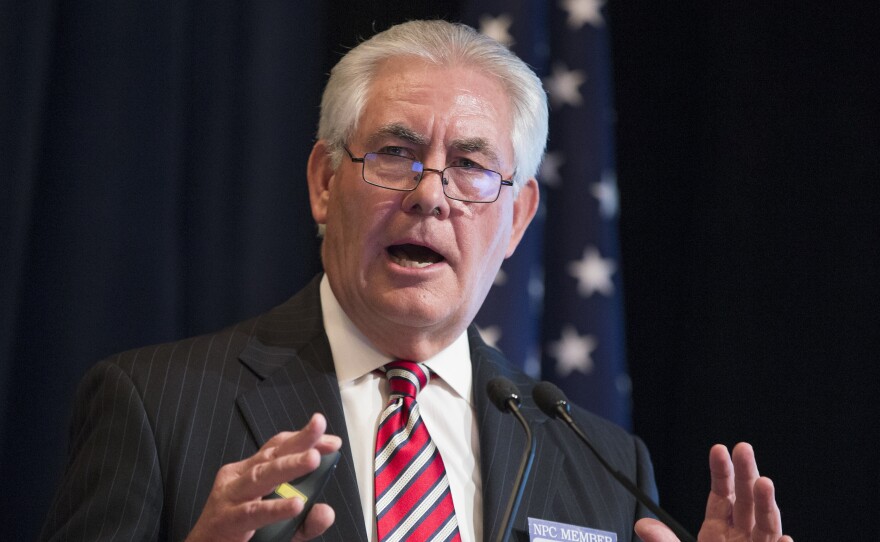 ExxonMobil Chairman Rex Tillerson, shown here in 2015, urged shareholders to reject the resolutions, arguing that not enough is known about the impact of climate change.