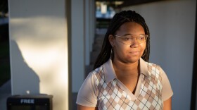 Destiny Dickerson is shown at San Diego State University, where she completed her undergraduate degree this December. Dec. 17, 2021. As a high school student Dickerson was awarded a college scholarship for homeless youth.