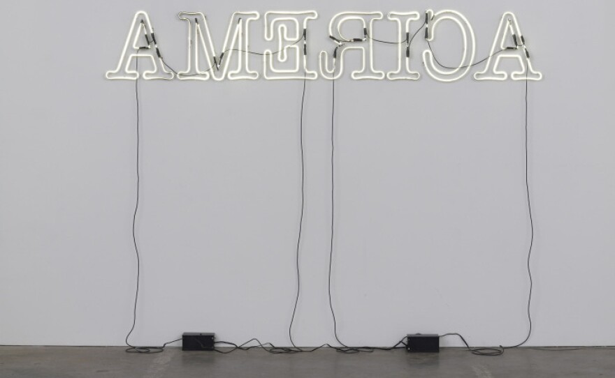 <em><em>Ruckenfigur</em></em> by Glenn Ligon, 2009<em></em>