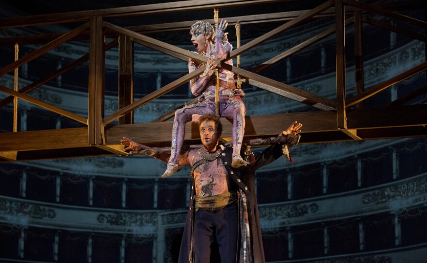 Audrey Luna as Ariel and Simon Keenlyside as Prospero in Thomas Adès' "The Tempest."