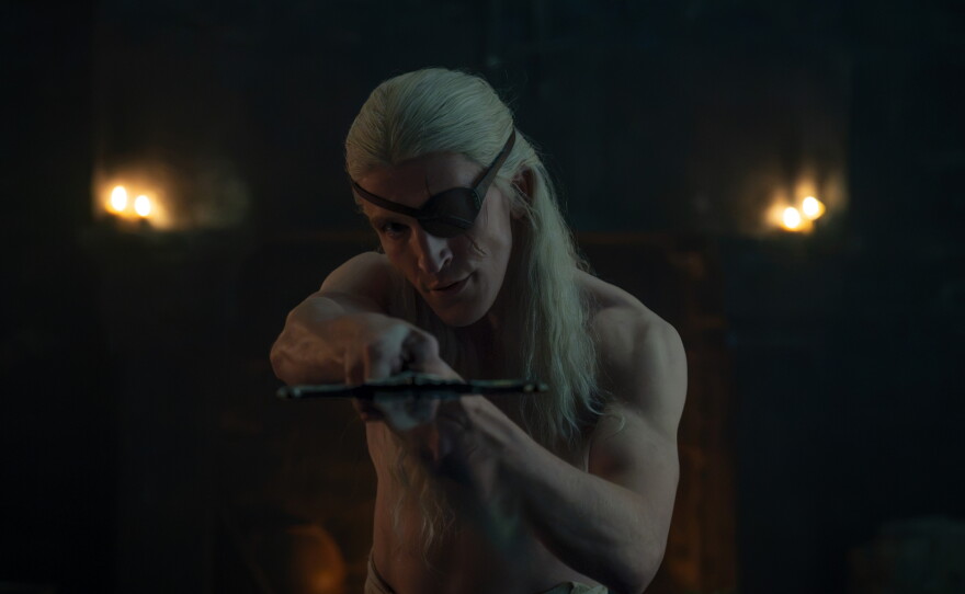 Aemond (Ewan Mitchell) wants to sit you down and make you listen to "Master of Puppets" 'cause, like, the lyrics. The LYRICS.