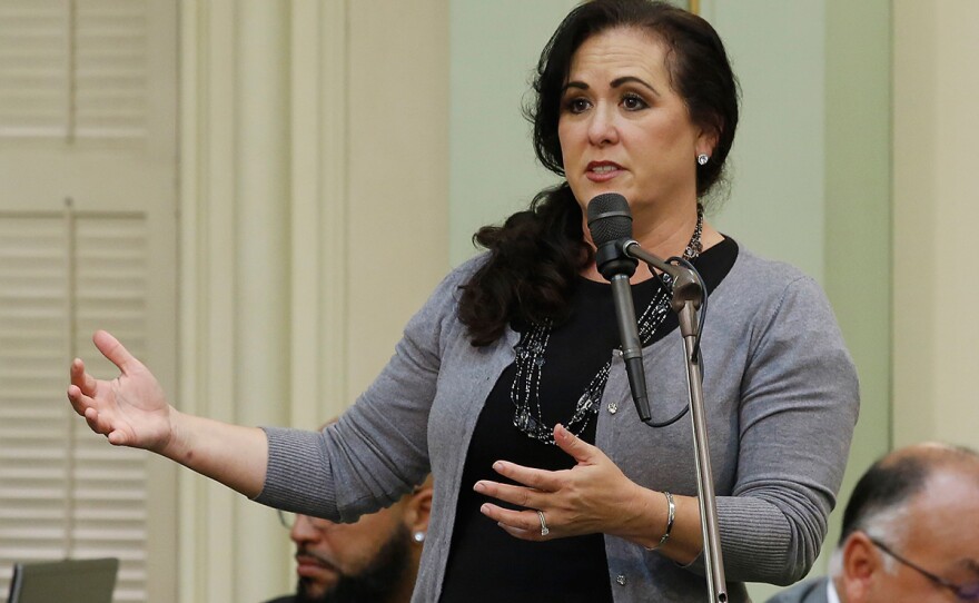 Assemblywoman Lorena Gonzalez, D-San Diego speaks during the Assembly session Wednesday, May 29, 2019, in Sacramento, Calif.