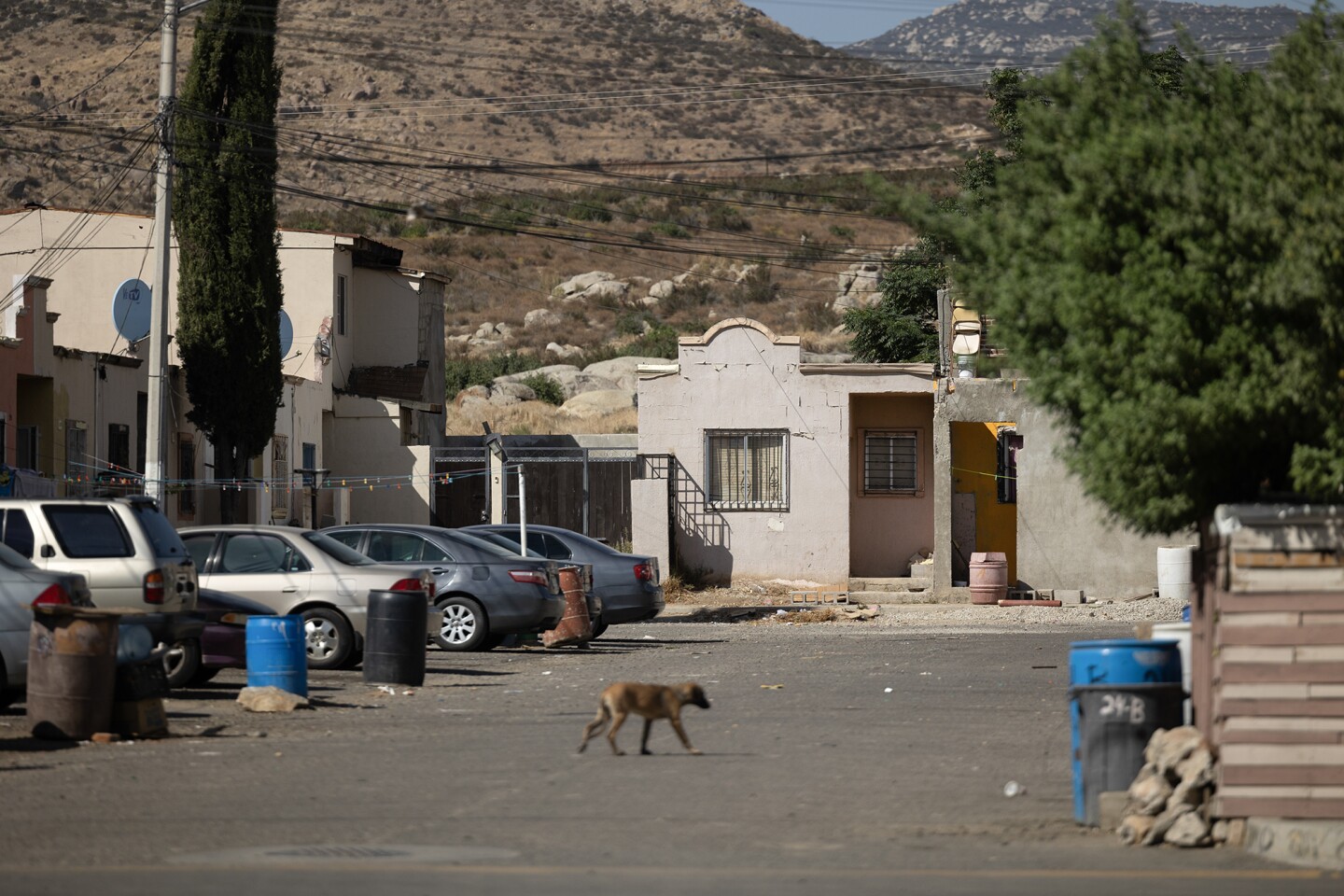 The San Pablo community in Tecate, Baja California, Mexico on Oct. 19, 2023. The community is near industrial plants, including Recicladora Temarry de Mexico S.A. de C.V.