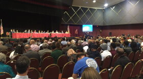 Hundreds gather at Golden Hall to hear about San Diego's homeless crisis, Monday, March 20, 2017. 