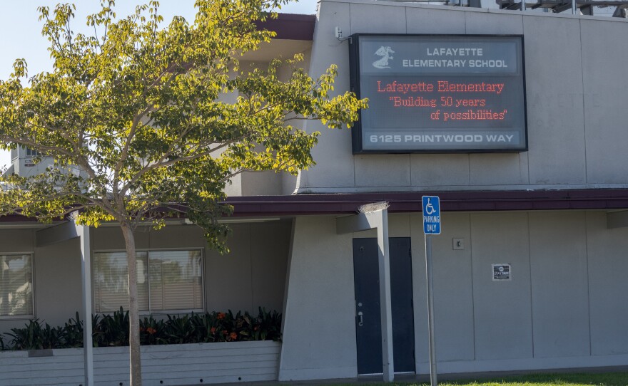 Lafayette Elementary School in the Clairemont Mesa neighborhood. Feb. 3, 2021