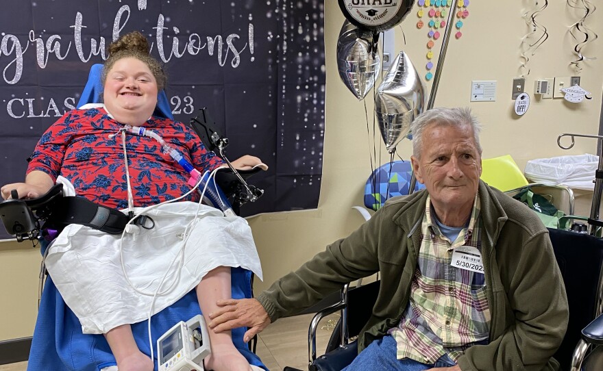 Alexis Ratcliff wants to stay near home so she can see her family — including Randy Ratcliff, her biological grandfather and adoptive father, who came to see her at the hospital last spring for her graduation party.