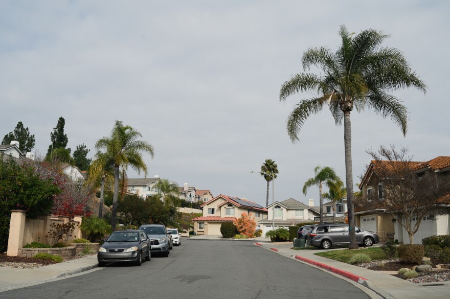 Parent Dennis Lim's cul-de-sac in Rancho Bernardo neighborhood of San Diego is pictured on Jan. 17, 2024. Every day, Dennis Lim's cul-de-sac in North San Diego is quiet.