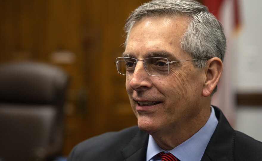 Georgia Secretary of State Brad Raffensperger faces a GOP challenge from Rep. Jody Hice.