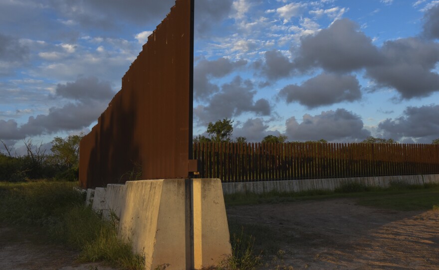 A section of border fence in Brownsville, Texas, as seen on Nov. 8, 2023. Biden is visiting the community on Thursday to meet border patrol agents and local officials.