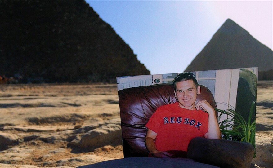 Photo of CJ Twomey at Pyramid of Giza, Egypt