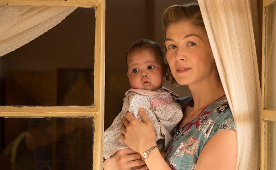 Ruth (Rosamund Pike) is left alone in Africa as her husband is exiled in "A United Kingdom."