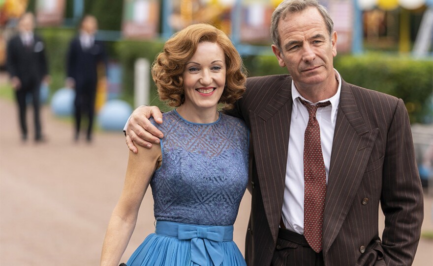 Kacey Ainsworth as Cathy Keating and Robson Green as DI Geordie Keating